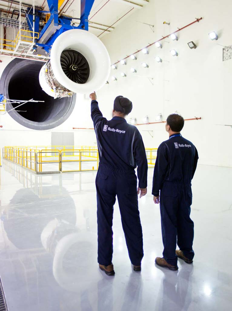 Aerospace Industrial photography at engine blast test facility