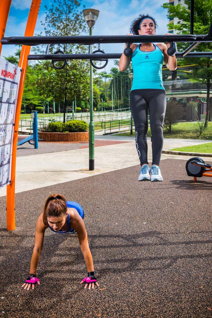 Fitness equipment photo shoots ion location with studio lighting. Professional product shoot for catalogue. Marketing and advertising visuals